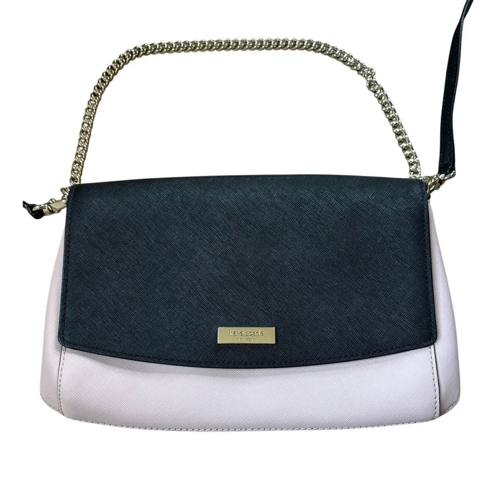 Kate‎ Spade Addison Laurel Way Crossbody Shoulder Bag Chain Pink Black